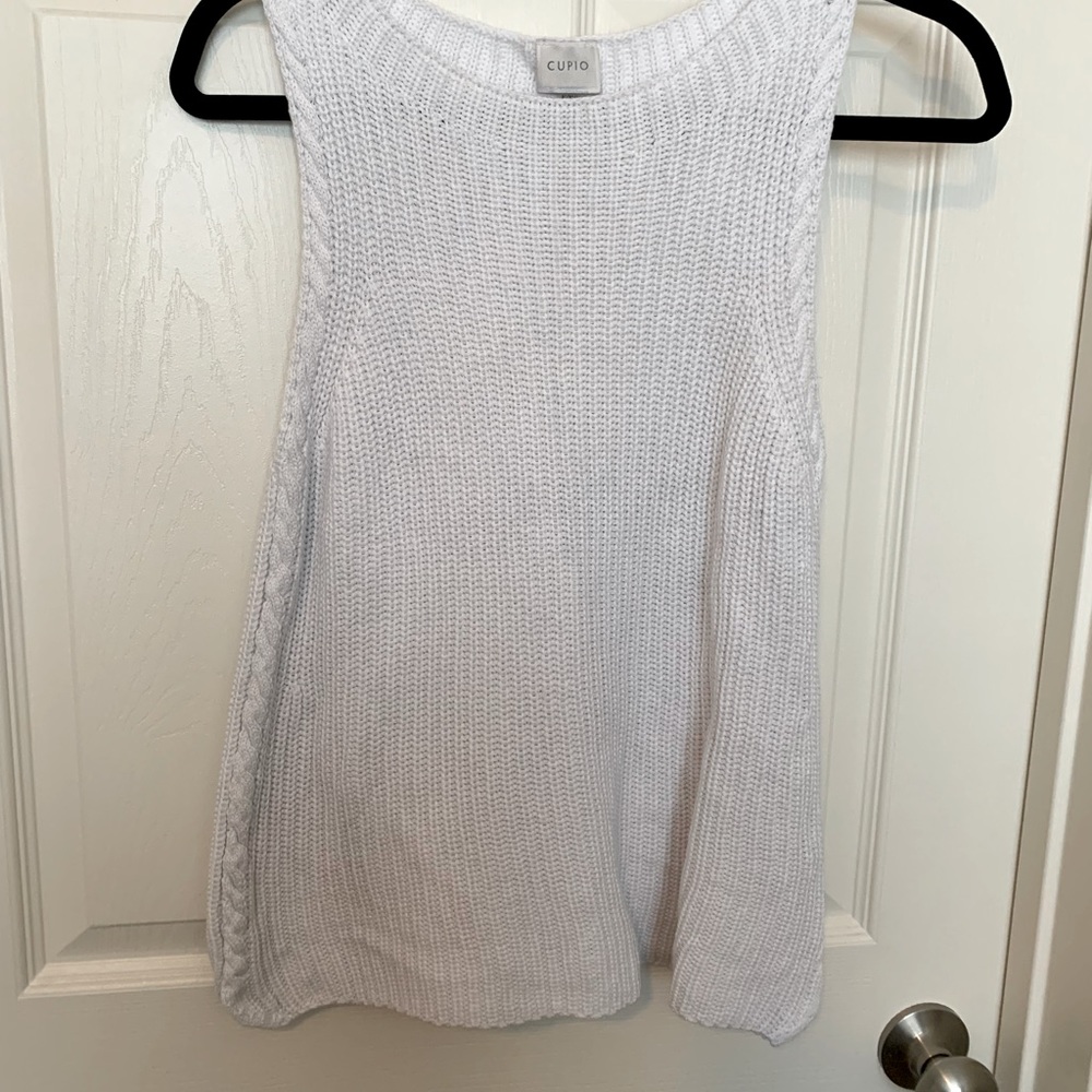 Cupio White Knit Tank